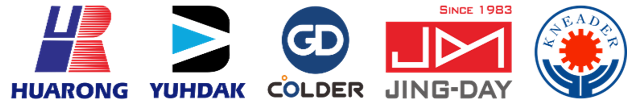 TaipeiPLAS 2026 co-exhibiting brands: HUARONG, YUHDAK, COLDER, JING-DAY and KNEADER
